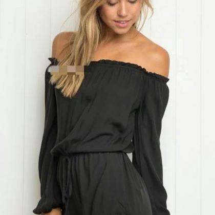 Ruffle Strapless Jumpsuit Shaped Romper