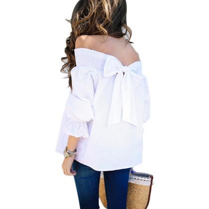Fashion White Long-sleeved Shirt