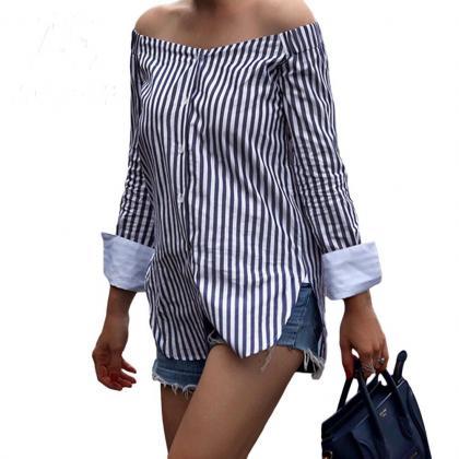 Fashion Striped Long-sleeved Shirt
