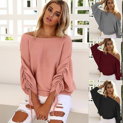 Women's Strapless Knitted Sweaters