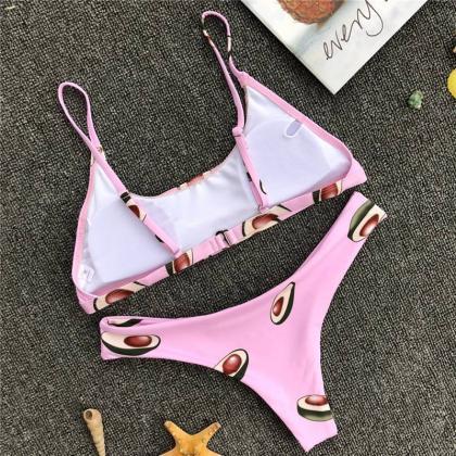 Summer Swimsuit Beach Sexy Ladies Swimwear Pink..