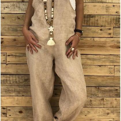 Loose Casual Large Size High Waist Jumpsuit