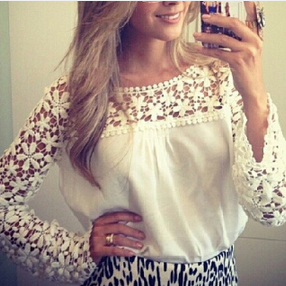Lace Long-sleeved T-shirt