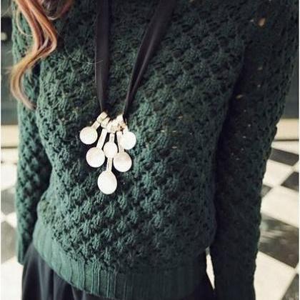 Hook Flower Stitching Hollow Sweater