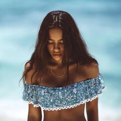 Floral Print Off-the-shoulder Bikini Featuring..