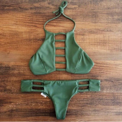 Sexy green two-piece bikini DX9508dx