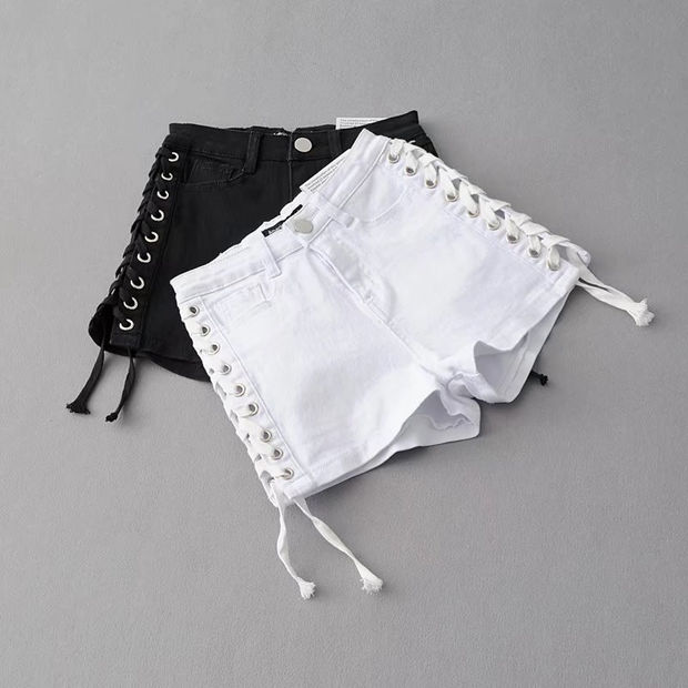 side criss cross jeans