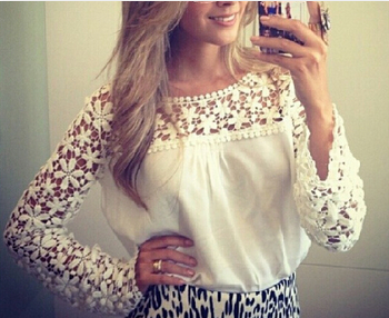 Lace Long-sleeved T-shirt