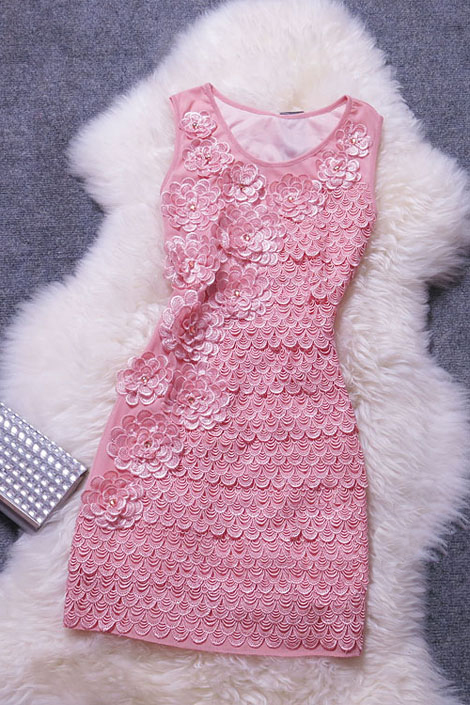 Sweet Temperament Embroidered Lace Dress Fgh42114uy
